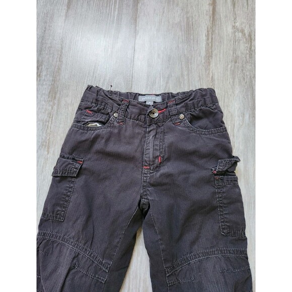 Pumpkin Patch Toddler Cargo Pants 2T Gray Elastic Waist Fleece Lined Adjustable - Picture 3 of 11